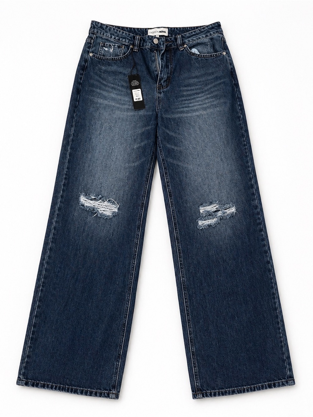 Mango Blue Washed Denim Jeans with Tag